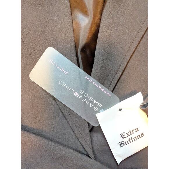 Bandolino Dark Brown Women's Blazer NWT Size 8P Office Business Suit Jacket - Picture 6 of 9
